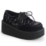 Creeper-219 Black Velvet Demonia Portugal - Image 6