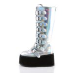 Damned-318 Silver Hologram Couro Vegan Demonia Portugal - Image 4