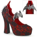 Demon-18 Demonia Portugal Vermelho Cetim-preto Renda - Image 2