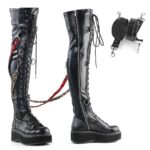 Demonia Portugal Black Str Vegan Couro Emily-377 - Image 2