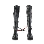 Demonia Portugal Black Str Vegan Couro Emily-377 - Image 3