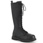 Demonia Portugal Black Vegan Leather Riot-20 - Image 2