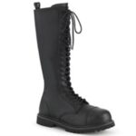 Demonia Portugal Black Vegan Leather Riot-20 - Image 6