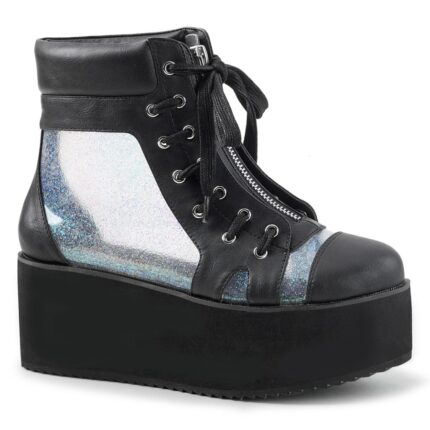 Demonia Portugal Clear Hologram T Faux Leather Grip-102