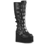 Demonia Portugal Couro Vegano Preto Swing-815wc