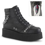 Demonia Portugal Couro Vegano Preto V-creeper-565