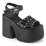 Demonia Portugal Preto Couro Vegan Camel-17