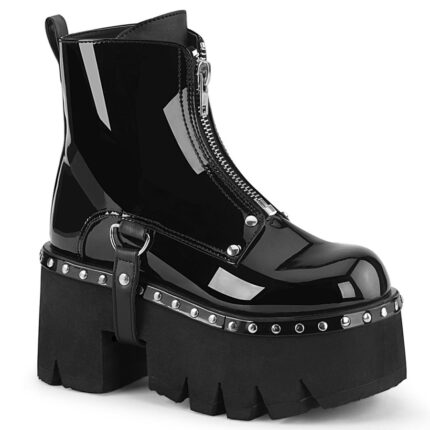 Demonia Portugal Preto Couro Vegan Cinzas-100