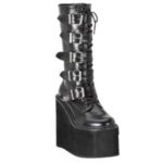 Demonia Portugal Preto Couro Vegano Swing-220 - Image 6