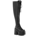 Demonia Portugal Preto Stretch Couro Vegan Camel-300wc - Image 3