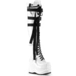 Demonia Portugal White Stretch Patente Wave-315 - Image 6
