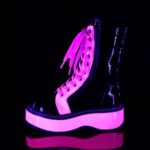 Emily-350 Demonia Portugal Black U V Neon Pink - Image 4