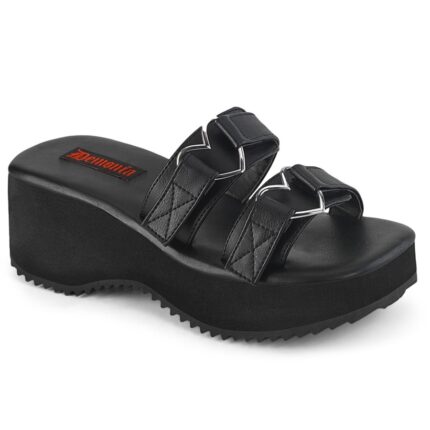 Flip-12 Couro Vegano Preto Demonia Portugal