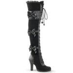 Glam-300 Demonia Portugal Preto Vegan Couro-veludo - Image 6