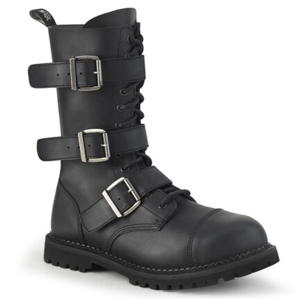 Riot-12bk Couro Vegano Preto Demonia Portugal