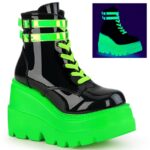 Shaker-52 Black Patente-u V Neon Green Demonia Portugal - Image 2