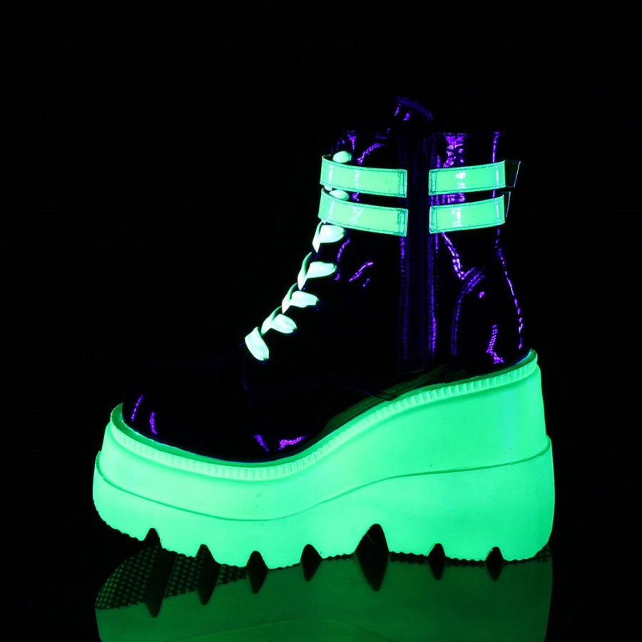 Shaker-52 Black Patente-u V Neon Green Demonia Portugal - Image 4