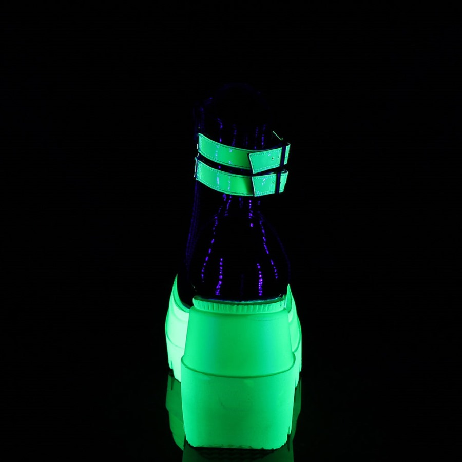 Shaker-52 Black Patente-u V Neon Green Demonia Portugal - Image 5