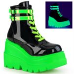 Shaker-52 Black Patente-u V Neon Green Demonia Portugal - Image 6