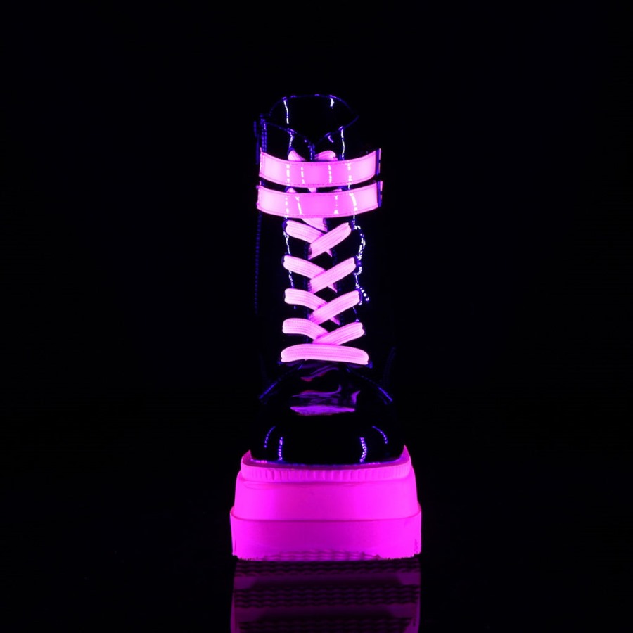 Shaker-52 Black Patente-u V Neon Pink Demonia Portugal - Image 3