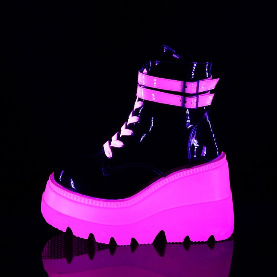 Shaker-52 Black Patente-u V Neon Pink Demonia Portugal - Image 4