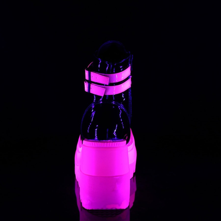 Shaker-52 Black Patente-u V Neon Pink Demonia Portugal - Image 5