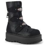 Slacker-101 Demonia Portugal Preto Vegan Couro-lona