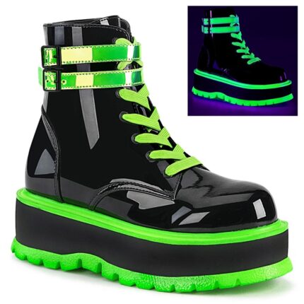 Slacker-52 Black U V Verde Iridescente Demonia Portugal