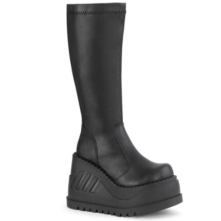Stomp-200 Couro Vegan Stretch Preto Demonia Portugal