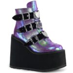 Swing-105 Roxo Iridescente Couro Vegan Demonia Portugal