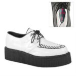 V-creeper-502 Couro Vegano Branco Demonia Portugal - Image 6