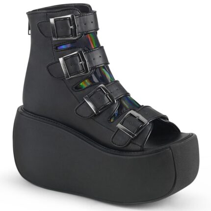 Violet-150 Demonia Portugal Preto Vegan Couro-holograma