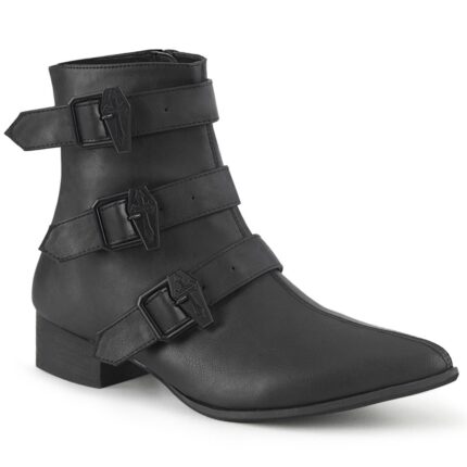 Warlock-50-c Couro Vegano Preto Demonia Portugal