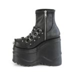 Wave-110 Black Stretch Couro Vegan Demonia Portugal - Image 4