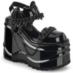 Wave-20 Black Patente Demonia Portugal - Image 6