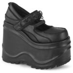 Wave-48 Couro Vegano Preto Demonia Portugal